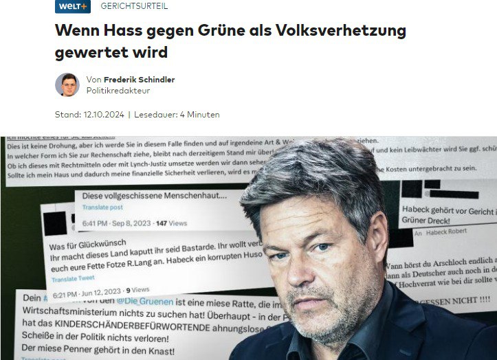 Urteil: Mann wegen Volksverhetzung nach Anti-Grünen-Posting verurteilt