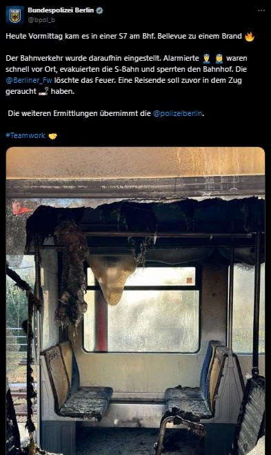 Brand in Berliner S-Bahn legt Zugverkehr lahm Die Berliner Feuerwehr hat am Mitt…