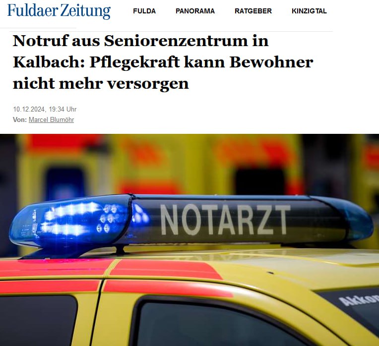 #Hessen: Pflegekraft wählt Notruf – weil Personal fehlt Am Montagabend hat ein N…