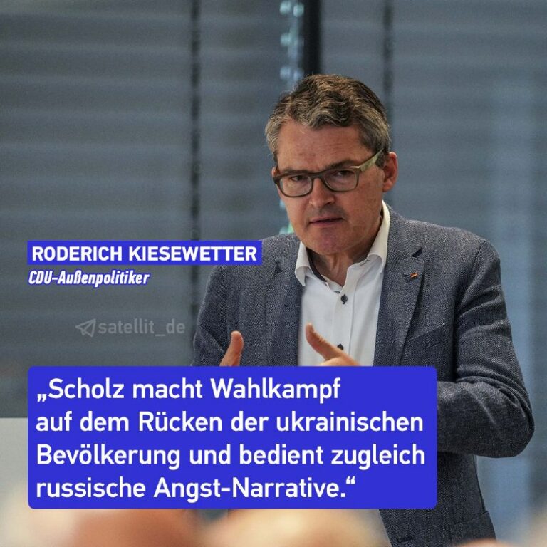 Kiesewetter: Scholz-Reise nach Kiew ist „verlogen“Der CDU-Außenpolitiker Roderic…