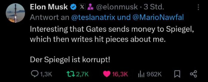 Musk schießt gegen „Spiegel“ Nach der Kritik an Bundeskanzler Olaf #Scholz und a...