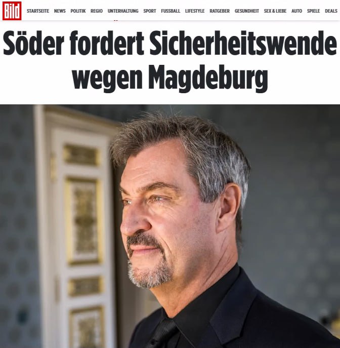 Nach Anschlag in #Magdeburg: Söder fordert „Zeitenwende“ für SicherheitDer CSU-V…