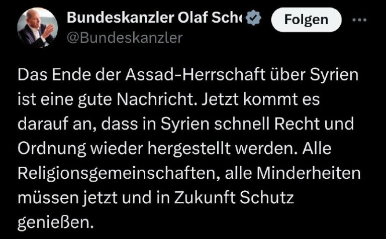 Russland bestätigt Rücktritt Assads und ruft zu Gewaltverzicht auf   Das russisc…