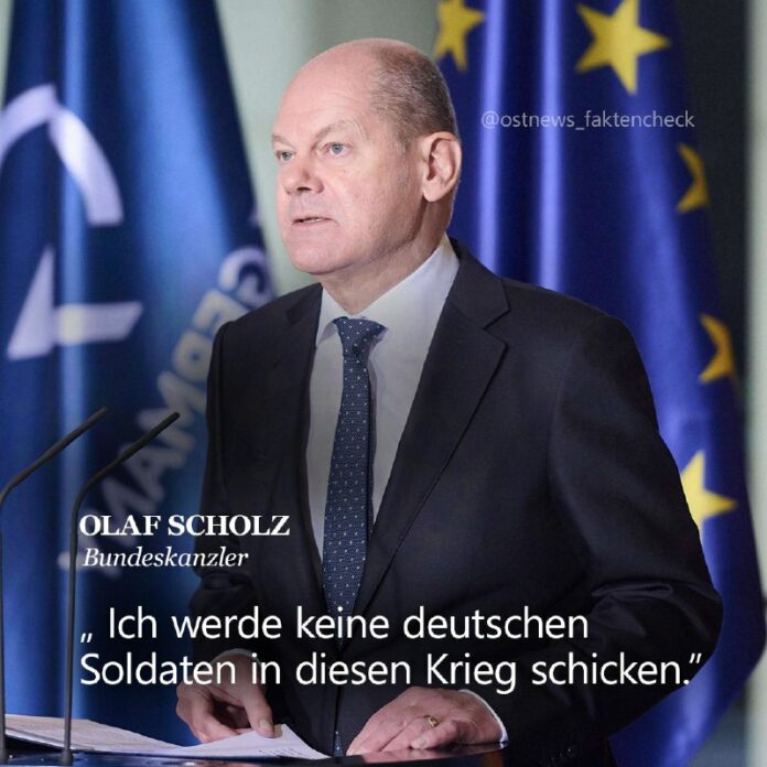 Scholz bekräftigt sein Nein zu Bundeswehrsoldaten in #UkraineDeutschland wird la...