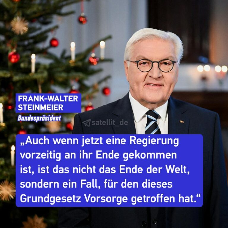 #Steinmeier in Weihnachtsansprache: Der Ton im Land rauer gewordenIn der vorab v…