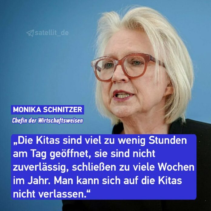 Wirtschaftsweise Schnitzer kritisiert #KinderbetreuungDie Chefin der Wirtschafts...