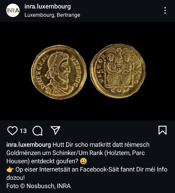 1700 Jahre alte Goldmünzen entdecktBei einer Ausgrabung in Holzthum, einem Dorf…