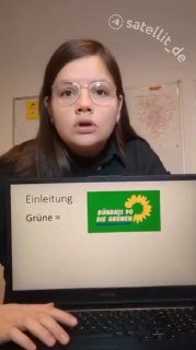 Grünen-Politikerin ruft zur Wahl ihrer Partei auf — und kann kaum Substanz liefe…