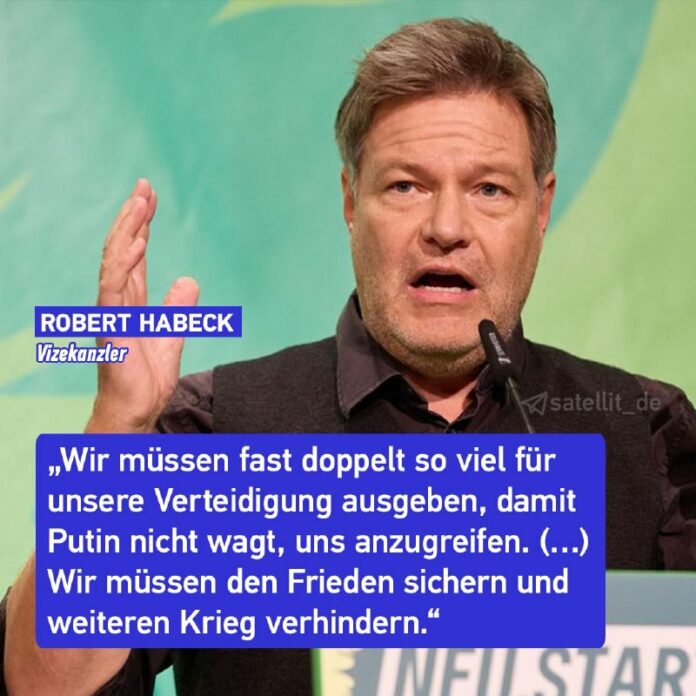 Habeck zu Trumps Verteidigungsforderungen: Werden bei 5% nicht landenGrünen-Kanz...