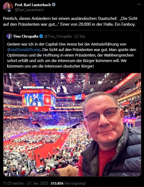 Lauterbach bezeichnet #AfD-Chef als Trumps „Fanboy“AfD-Chef Tino #Chrupalla war …