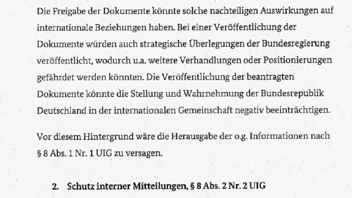  Bundesregierung verweigert Herausgabe von Akten zu Nord Stream 2 Die „Bild“ hat...