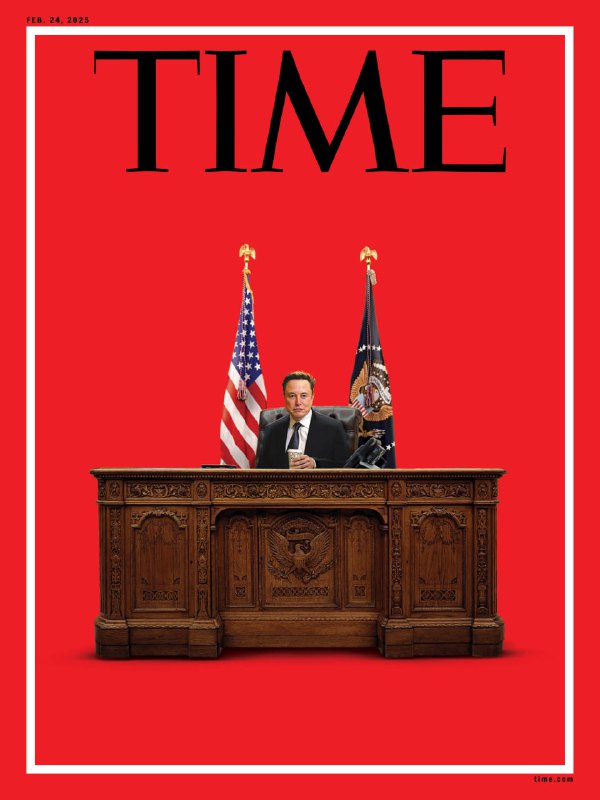 Das Magazin „Time“ hat auf seinem Titelblatt Elon #Musk gezeigt, der in dem #Prä…