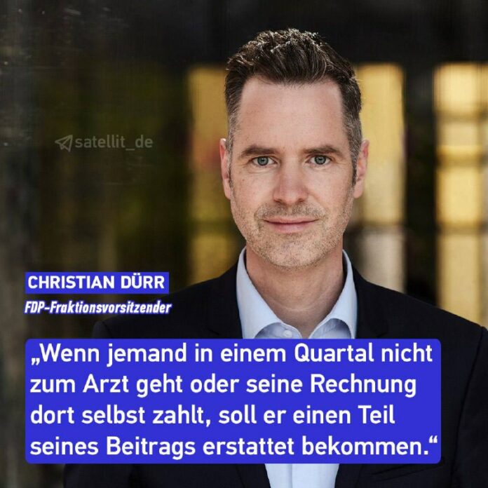 FDP-Fraktionschef will Versicherte durch Eigenverantwortung entlastenDer FDP-Fra...