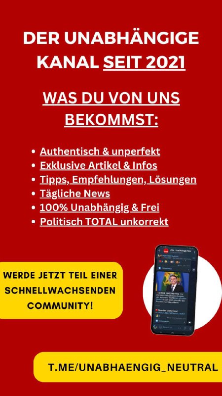 Kennt Ihr diesen zensierten Telegram-Kanal Wir schon: UNN ist wirklich ein ganz …