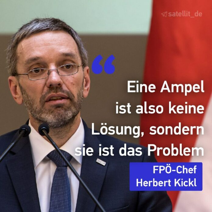 Kickl: Wer Ampel will, soll nach Deutschland schauenDer Chef der FPÖ, Herbert Ki...