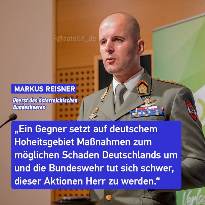 Oberst Reisner warnt Deutsche vor KontrollverlustEin Luftwaffenstützpunkt der Bu...