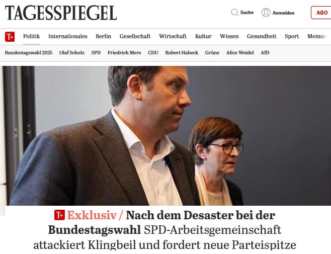 Arbeitsgemeinschaft der SPD fordert neue ParteispitzeInnerhalb der #SPD wird ein…