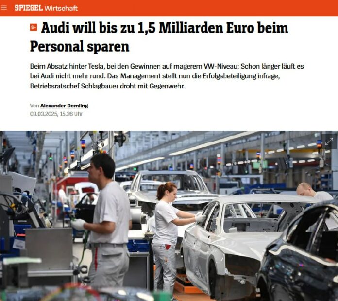 Audi will beim Personal sparenDer deutsche Automobilhersteller #Audi plant Einsp...