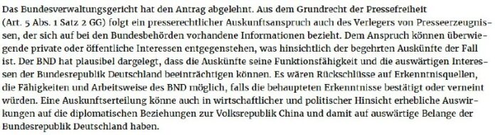 BND muss keine Informationen zu Corona-Pandemie an Medien weitergebenDer Bundesn...