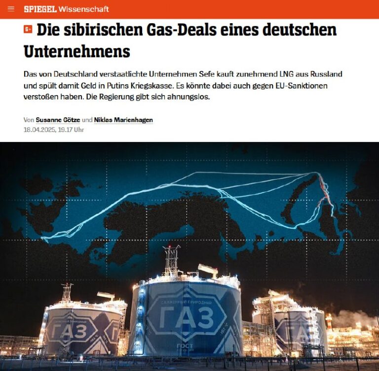 Deutscher Energiekonzern liefert mehr russisches Gas als vereinbart – Medien Das…
