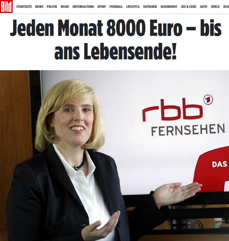 Gerichtsurteil: Ex-Direktorin von RBB erhält 8000 Euro monatlich bis ans Lebens…