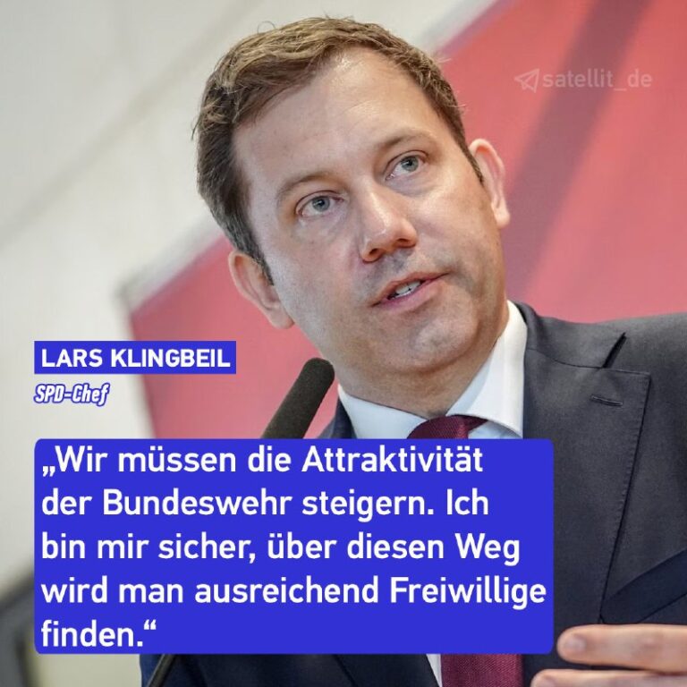 Klingbeil setzt auf #Freiwillige für Bundeswehr Der SPD-Vorsitzende Lars #Klingb…