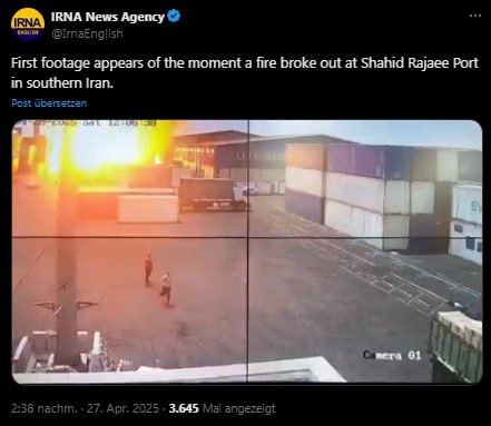 Nach Explosion im #Iran: Mindestens 40 Tote und mehr als 1000 Verletzte Die staa…