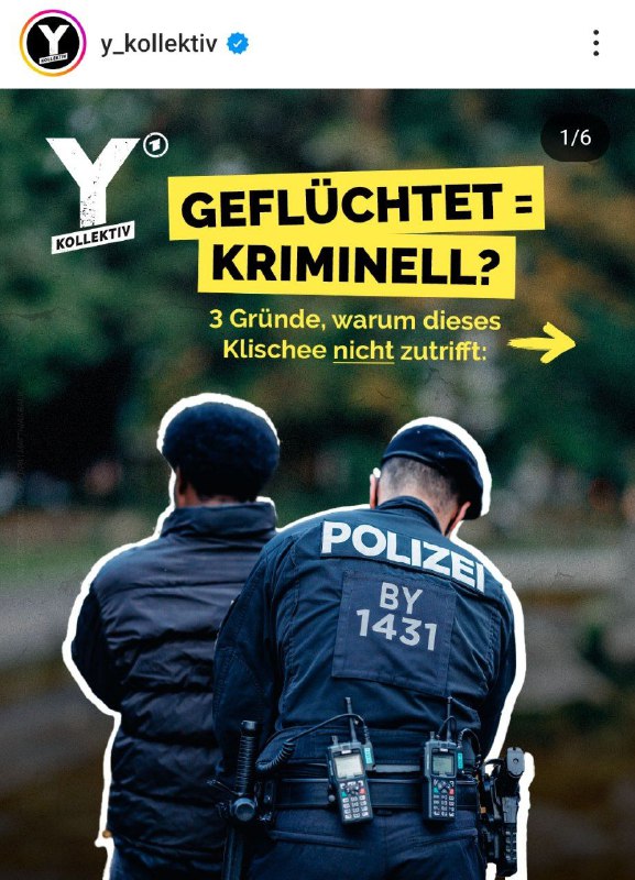ARD-Format nennt Flüchtlingskriminalität ein falsches „Klischee“Das „Y-Kollektiv…