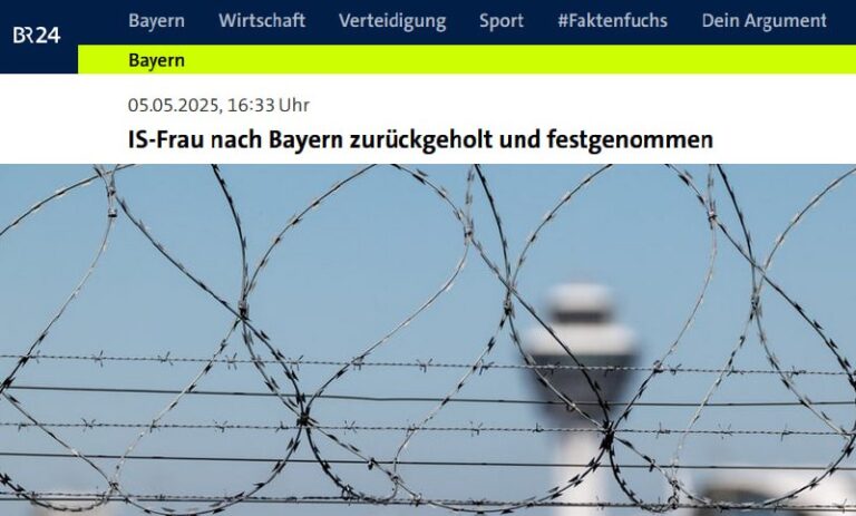 Bayern: 37-jährige Mutter festgenommen – Verdacht der IS-MitgliedschaftEine 37-j…