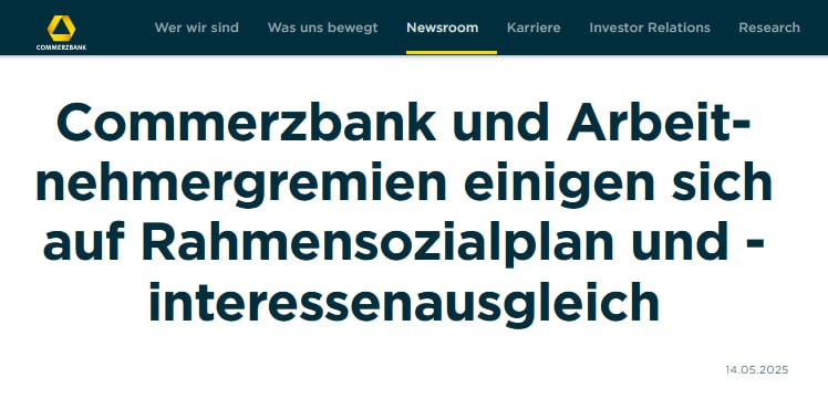 Commerzbank einigt sich mit Betriebsrat über #StellenabbauDie #Commerzbank hat s…