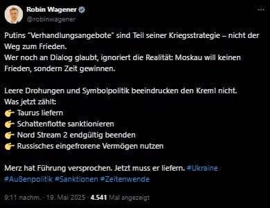 Grüne fordern Taurus-Marschflugkörper für UkraineDer Osteuropa-Beauftragte der G…