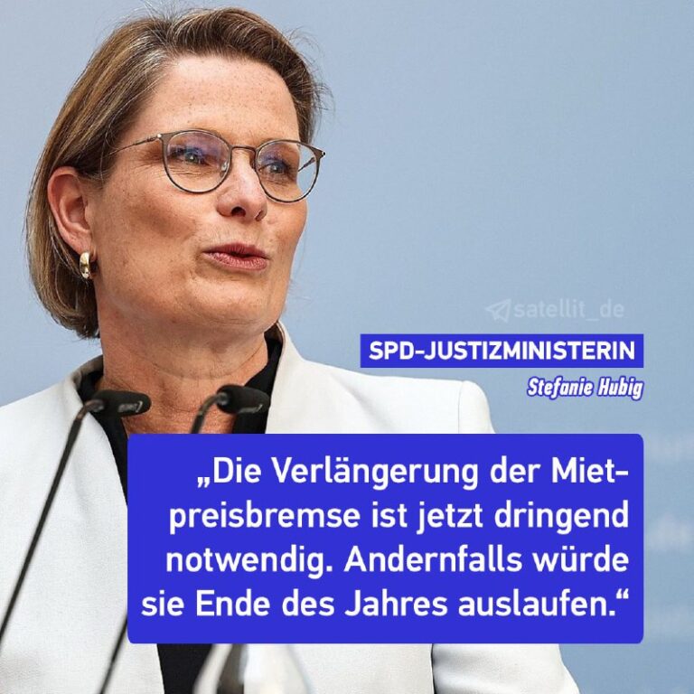 Hubig verzichtet auf Ausweitung der MietpreisbremseSPD-Justizministerin Stefanie…