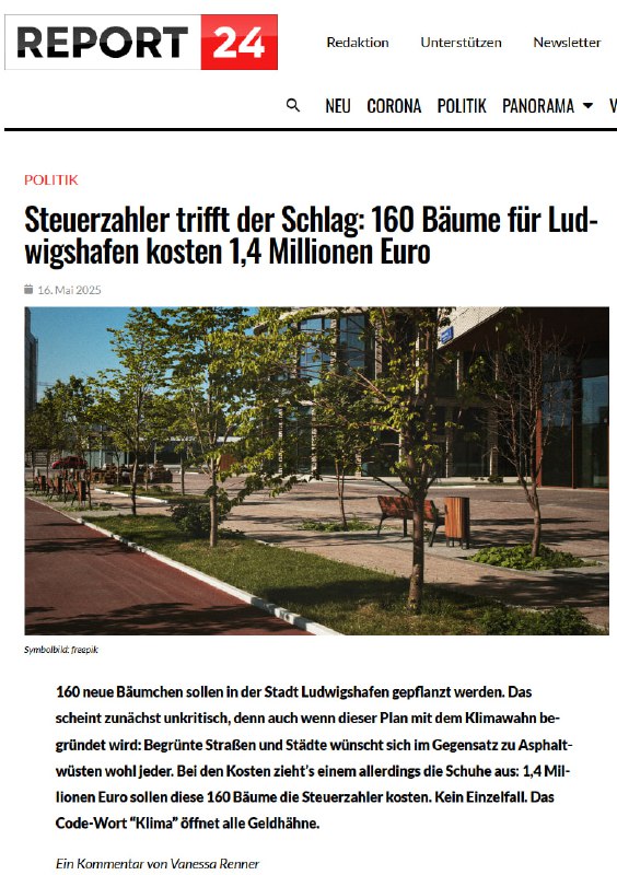In Deutschland ist selbst das Pflanzen eines Straßenbaumes zum irrwitzig schwier...
