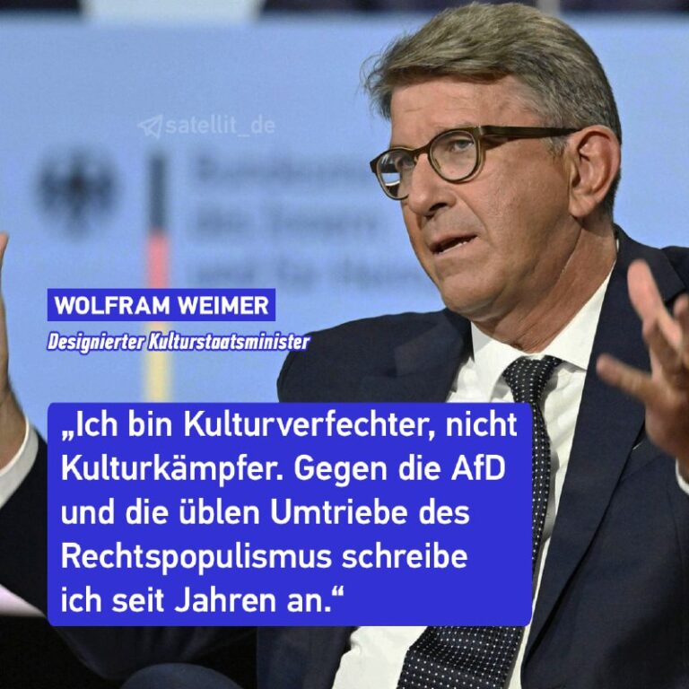 Künftiger Kulturstaatsminister weist Rechtsvorwürfe zurück Der designierte Medie…