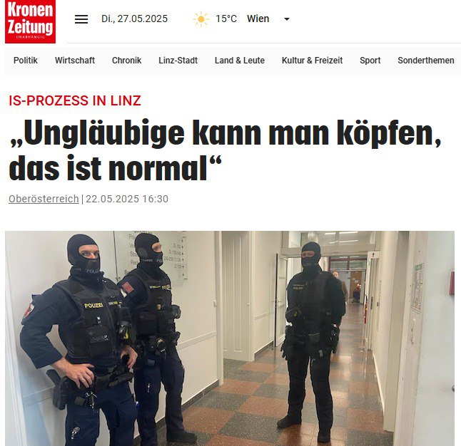 Prozess in Österreich: Syrischer IS-Sympathisant bekommt Bewährungsstrafe Am Don…