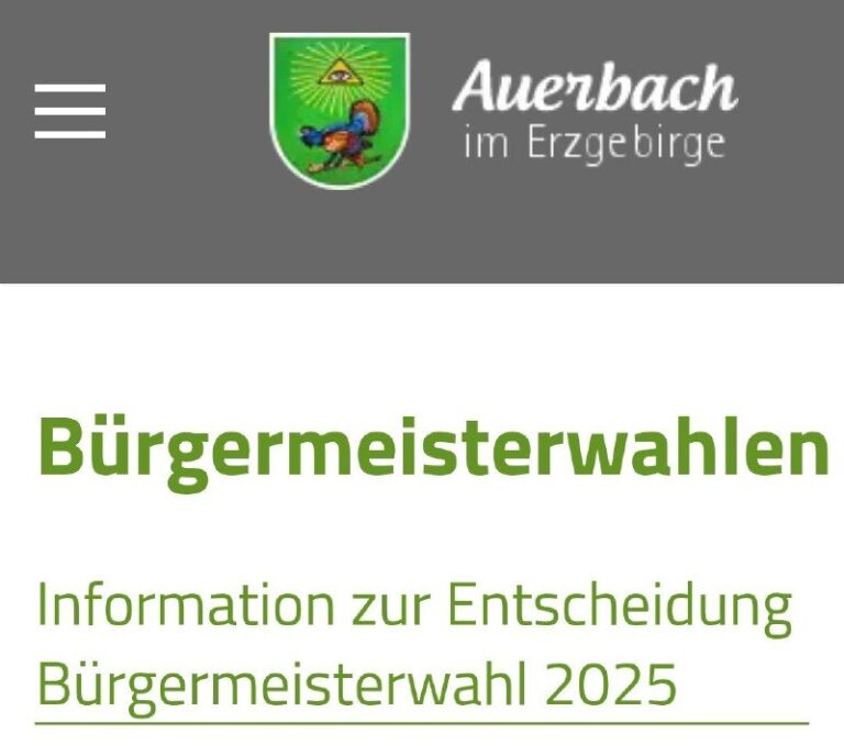 #Sachsen: Bürgermeisterwahl wegen Verstoßes gegen Neutralitätspflicht annullier…