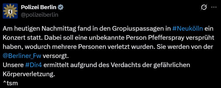 Verletzte bei #Konzert von Rapper Samra in #BerlinEin Gratis-Konzert des Berline…