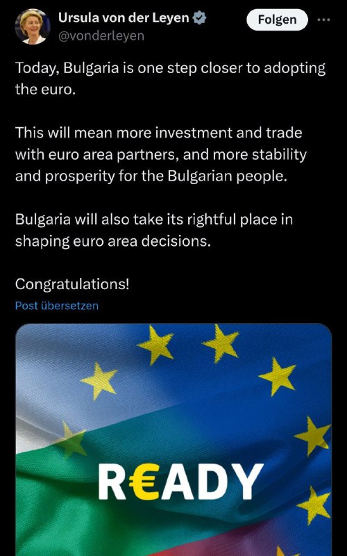 Bulgarien soll Euro im Jahr 2026 bekommen Bulgarien kann aus Sicht der Europäisc…