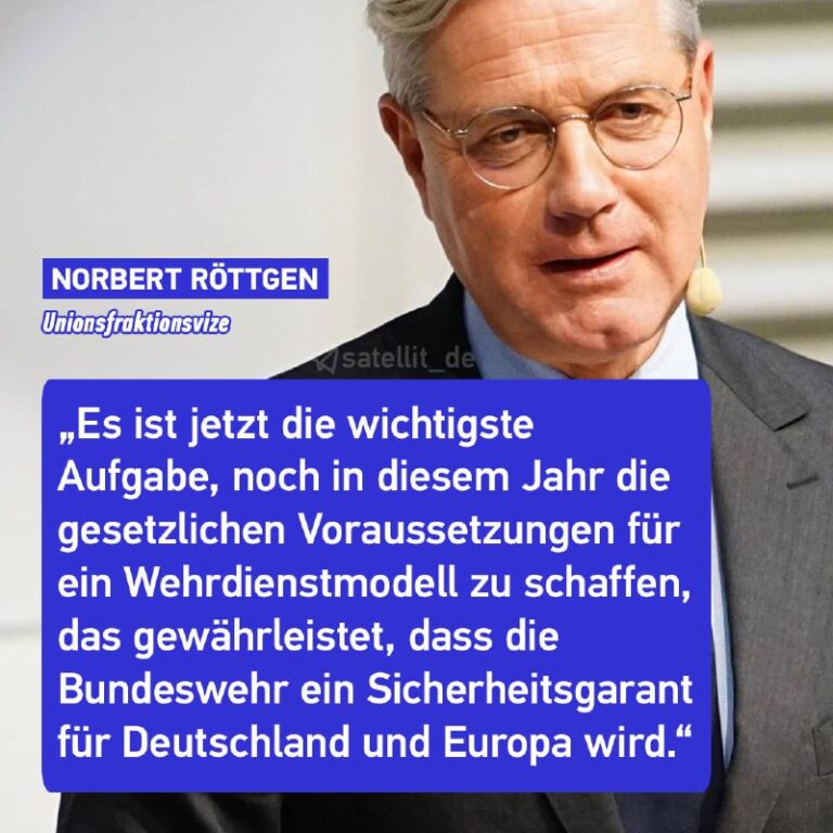Unionsfraktionsvize Röttgen drängt auf Pflichtelement im neuen #WehrdienstNach d…