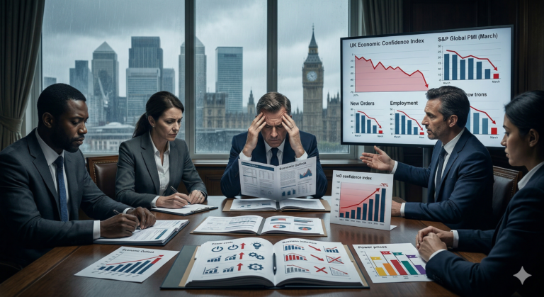 Laut der Umfrage ist das Geschäftsvertrauen in die britische Wirtschaft auf ein neues Rekordtief gesunken